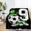 Fußball-Thema Bedruckte Decke - Perfekt für Sofa, Bett, Reisen & Outdoor-Nutzung | Maschinenwaschbar, Gemütlich & Langlebig.