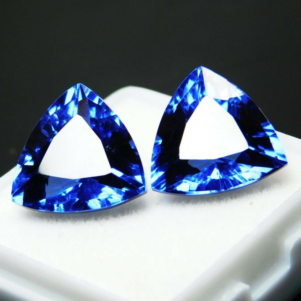 Natural Tanzanite Loose Gemstone 16.60 Ct Trillion Shape for Jewelry Making and Gem Collections