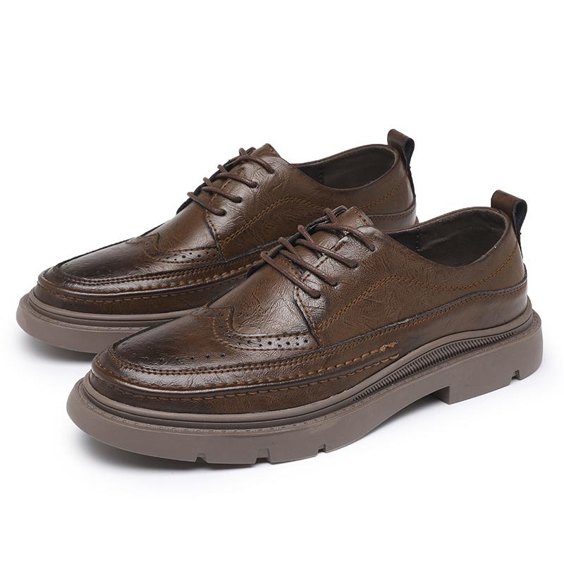 Echte Leder Freizeitschuhe für Herren Klassischer Britischer Gentleman Stil Party Business Büro Schwarze Schuhe Neu Heiß 39-45