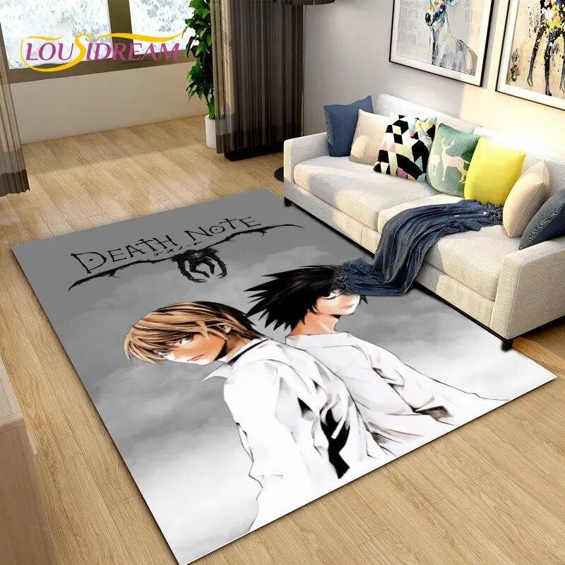 Anime Death Note Gebied Tapijt Groot, Tapijt Tapijt voor Woonkamer Bank Kinderkamer, Keuken Badkamer Deurmat Zachte Antislip Vloermat
