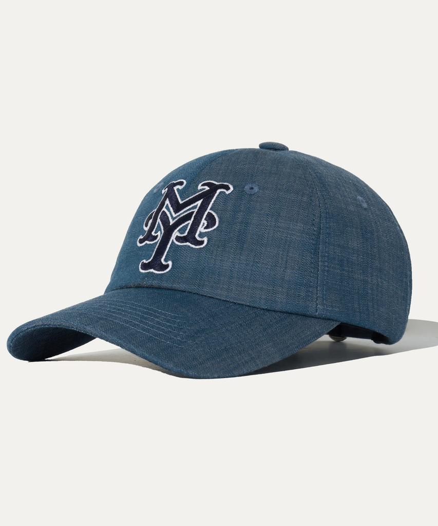 MAYOL My Logo Line Color Block Point Ball Cap_Denim