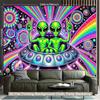 Alien UFO Wandteppich mit Nebel-Planeten-Muster Party-Hintergrund Wand Sci-Fi-Thema Raumdekoration Spielzimmer Dekoration