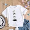 (Asiatische Größe) Frauen Katze Schöne Stil Trend Nette Kleidung Drucken T Top Mode T Shirt Frau Weibliche Kurzarm Grafik T-shirts