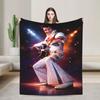 Retro The King E-Elvis Presley Blanket Quality Soft Bedding Throws Winter Airplane Travel Couch Chair Novelty Bedspread