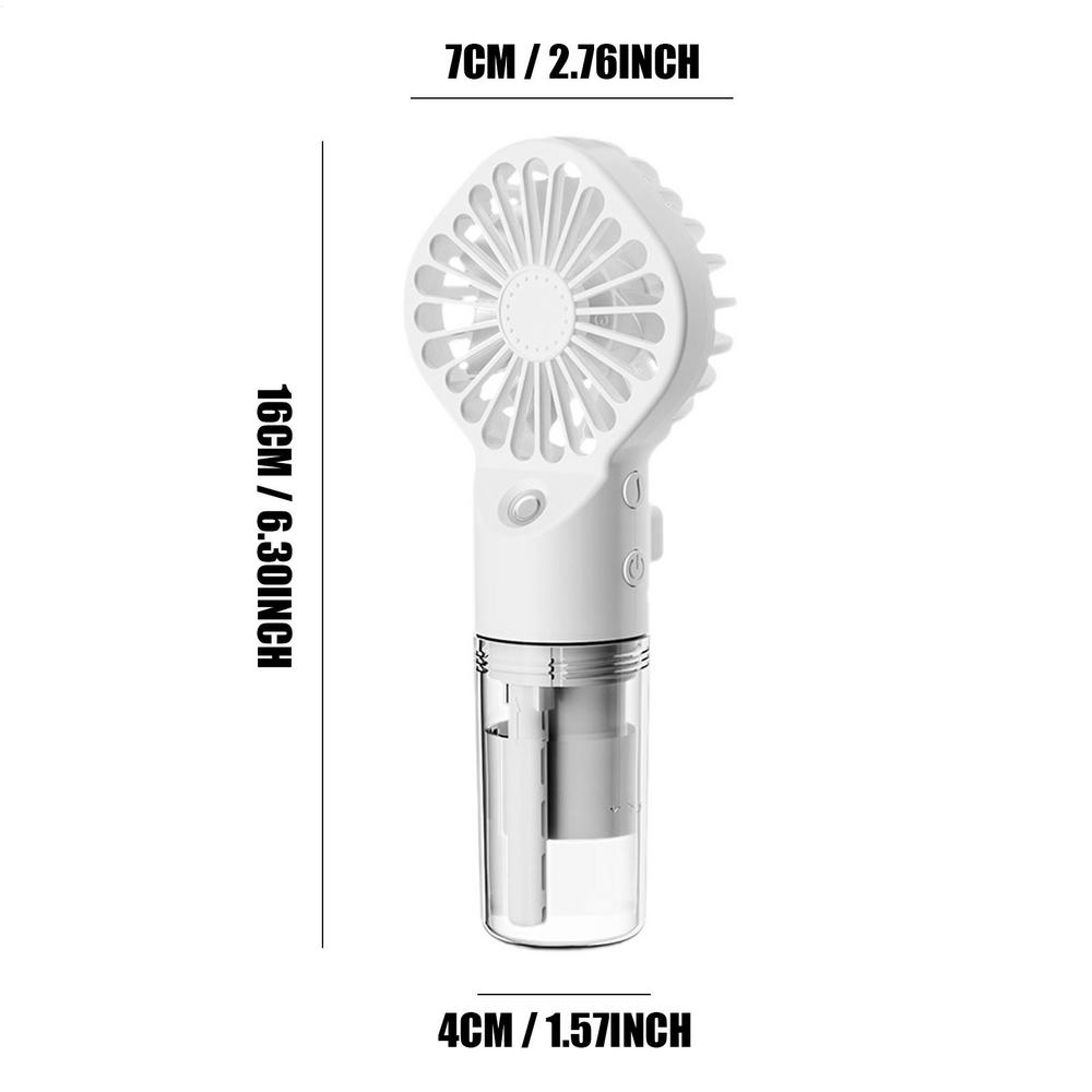 USB Rechargeable Mini Handheld Fan Portable Misting Fan With 4 Adjustable Speed Spray Water Mist Fan Outdoor Camping Travelling