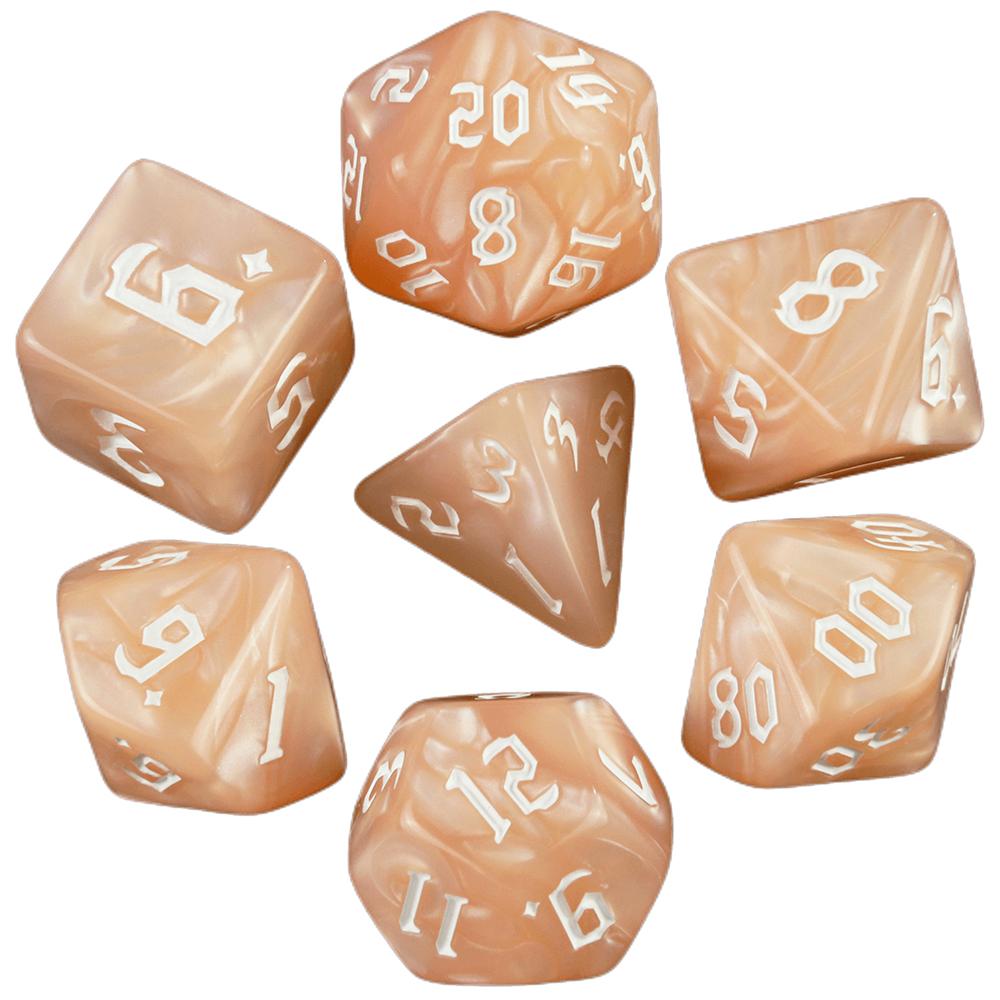 DND Dice Set 7pcs Marble Effecr Polyhedral D4-D20 for Gargons Game DND Role Playing Game Board Game
