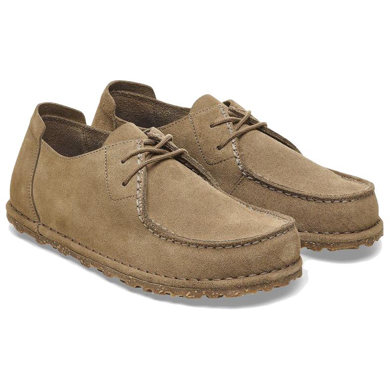 Birkenstock Suede Utti Lace Lightweight Versatile Low-Top Casual Shoes Unisex Sneakers Brown 1027274