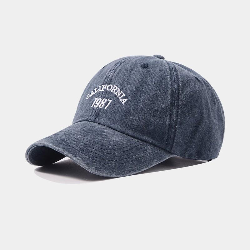 Vintage Embroidered Washed Baseball Cap Unisex Adjustable Soft Top Sun Hat for Outdoor Sports and Casual Wear