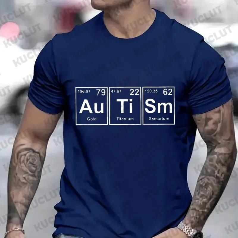 Men Clothing Autism Awareness Casual Fashion Fashion Streetwear Autism Aware Support Tees Harajuku Y2k Graphic Tops Male TShirt