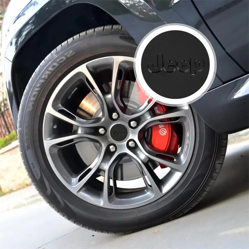 For Jeep 4PCS 55/63MM Car Wheel Center Hub Caps Cover For Jeep Grand Cherokee Wrangler JK Gladiator Compass Renegade Patriot