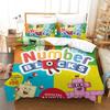 3D Print Cartoon N-Numberblocks Bedding Set Duvet Cover Pillowcase Boys Girls Adults Twin King Double Size