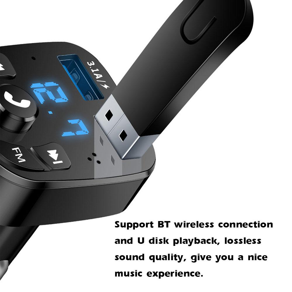 Car MP3 Player BT Wireless FM Transmitter Audio Music Stereo Dual USB Port Car Charger Support