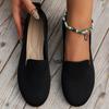 Mocassins Femme Bout Carré Respirant Slip-on Bout Carré Mesh Chaussures Plates pour Femmes Semelle Souple Tricot Ballerines Chaussures Bateaux