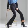 Winter Thck Warm High Waist Women's Wide Leg Flare Capris Pants for Women OL Office Skinny Pants Woman Trousers
