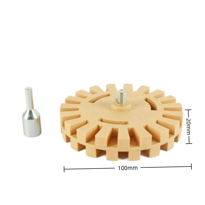 Perceuse pour Peinture de Voiture Compatible Caoutchouc Décalcomanie Remover Gomme Roue Autocollant Vinyle Bande Filetée Bande Adhésive Outil de Nettoyage 1Set