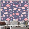 Bohemian Tapestry Wall Hanging Nature Floral Aesthetic Cottagecore Decor Bedroom Backdrop Large Wall Art Dorm Room Decor Macrame