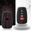 Key Fob Cover Case Remote Protector Smooth Silicone Black Fits for Toyota Rav4 Corolla Camry Avalon Car Accessories Key Cover