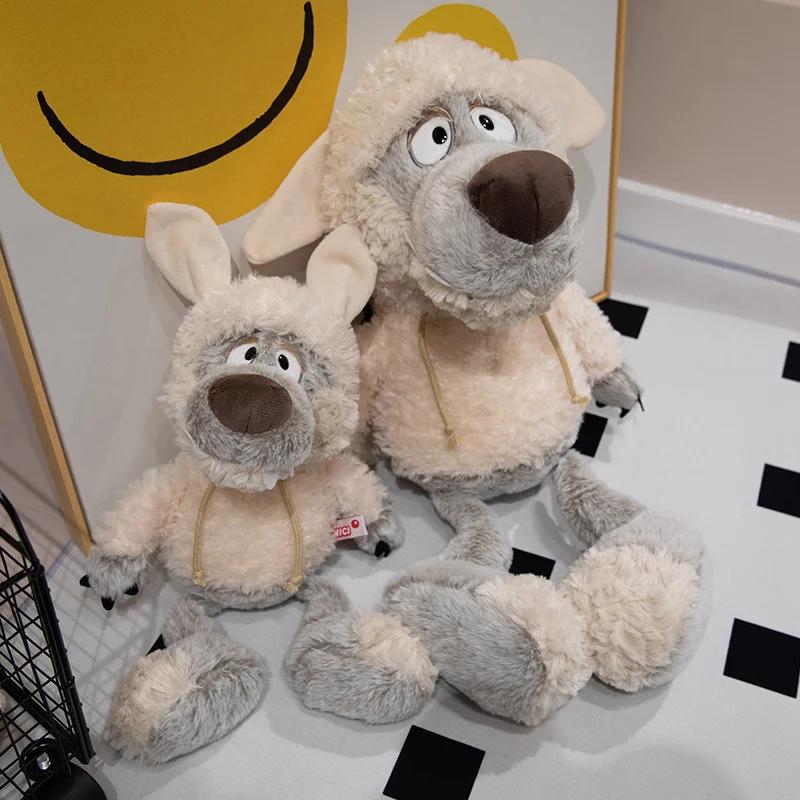 Nuovo peluche mimetizzato lupo, bambola Sleepy Sheep, Forest Family Muppets, cuscino per dormire, bambola lupo travestita da pecora, regalo di compleanno