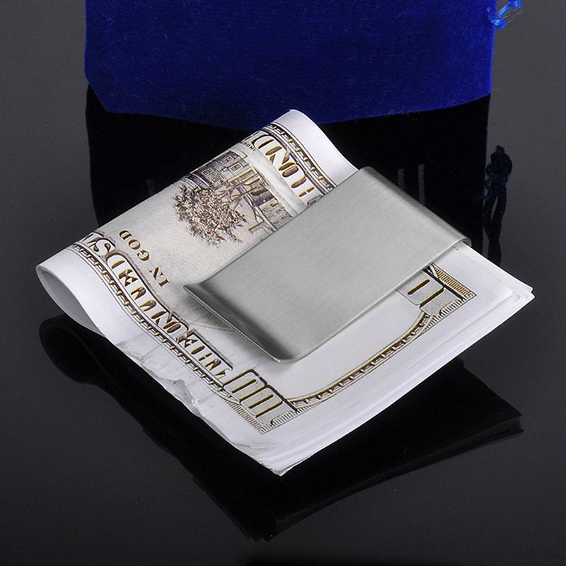 High Quality Stainless Steel Metal Money Clip Fashion Simple Silver Dollar Cash Clamp Holder Bill Clamp For Men Women