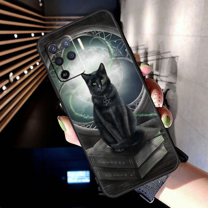 Magisk katt Häxornas Fodral För Oppo A38 A18 A78 A98 A58 A60 A80 A40 A96 A76 A16 A94 A74 A54 A15 A17 A57 A77 A5 Pro