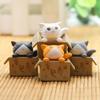 Miniatur Statue Cartoon Bastelartikel Schmuckstück Kätzchen Kitty Modell Arme Kiste Katze Auto Figur Kleine Statue