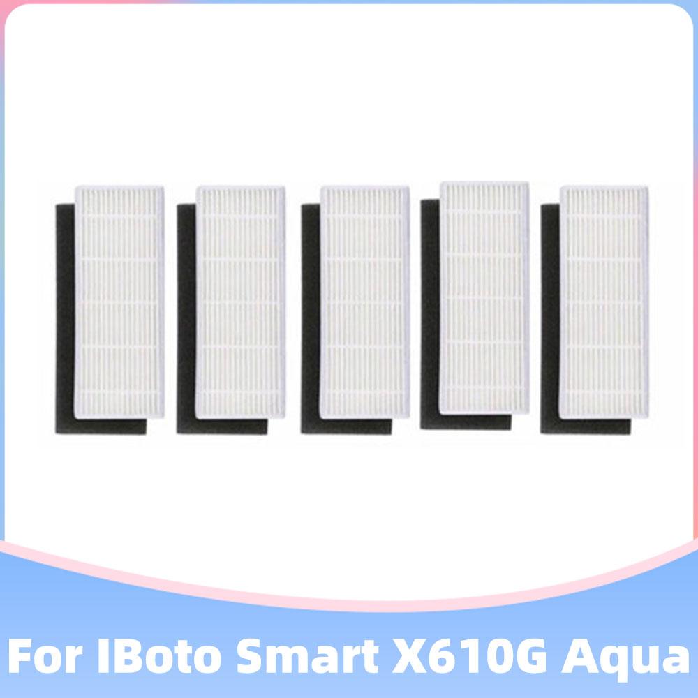 Compatible for IBoto Smart X610G Aqua Main Side Brush Filter Mop Cloth Rag Robot Vacuum Cleaner Replacement Part Accessory Kit