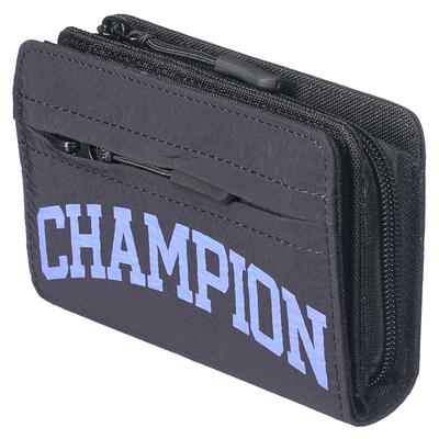 Champion Bi-fold Wallet for Men and Women, College Logo, Lightweight Nylon with Coin Purse, LF Zipper Closure, Compact, Unisex, Black