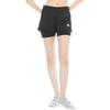 adidas Shorts d'entraînement 2-en-1 Pacer 3 Bandes Femme Shorts Noir GL7686