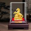 Figurine Yousheng Cheval d'Or Porte Bonheur Richesse Style Chinois Statue de Cheval Décoration Fengshui Ornement de Bureau Maison Bureau