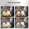 Stainless Steel Noodle Dumpling Skimmer with Long Handle and Mesh Design Reliable Strainer for Kitchen Use