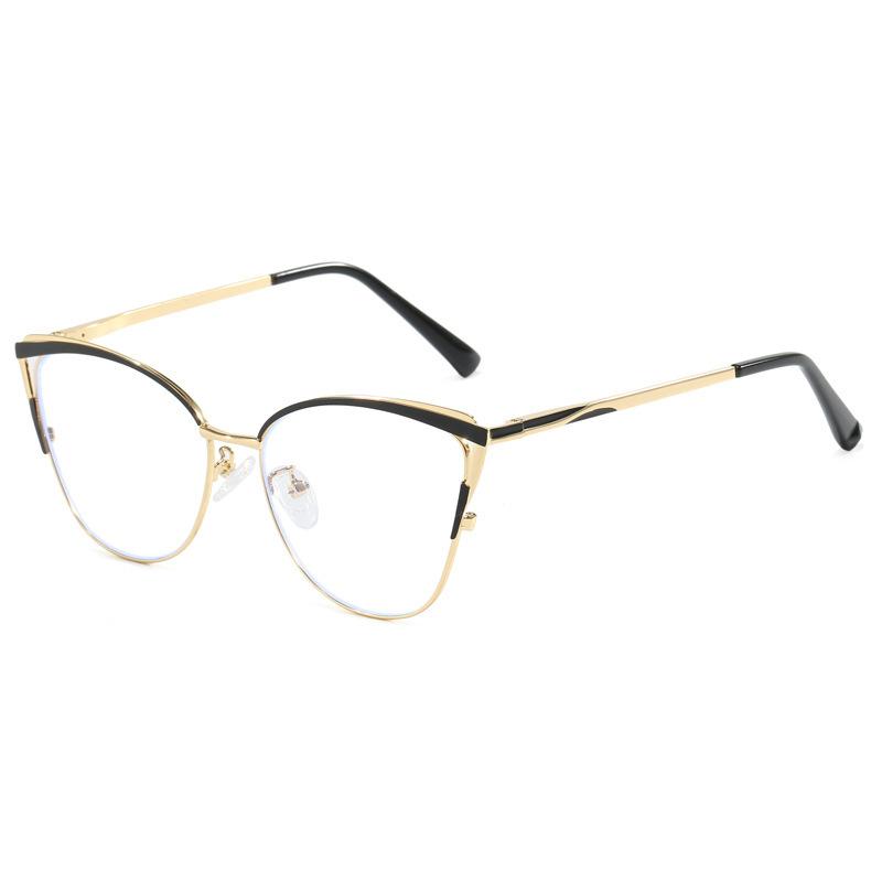 Cat Eye Computer Glasses Alloy Frame Women Men Anti Blue Light Rectangle Eyewear Blocking Optical Spectacle Eyeglasses