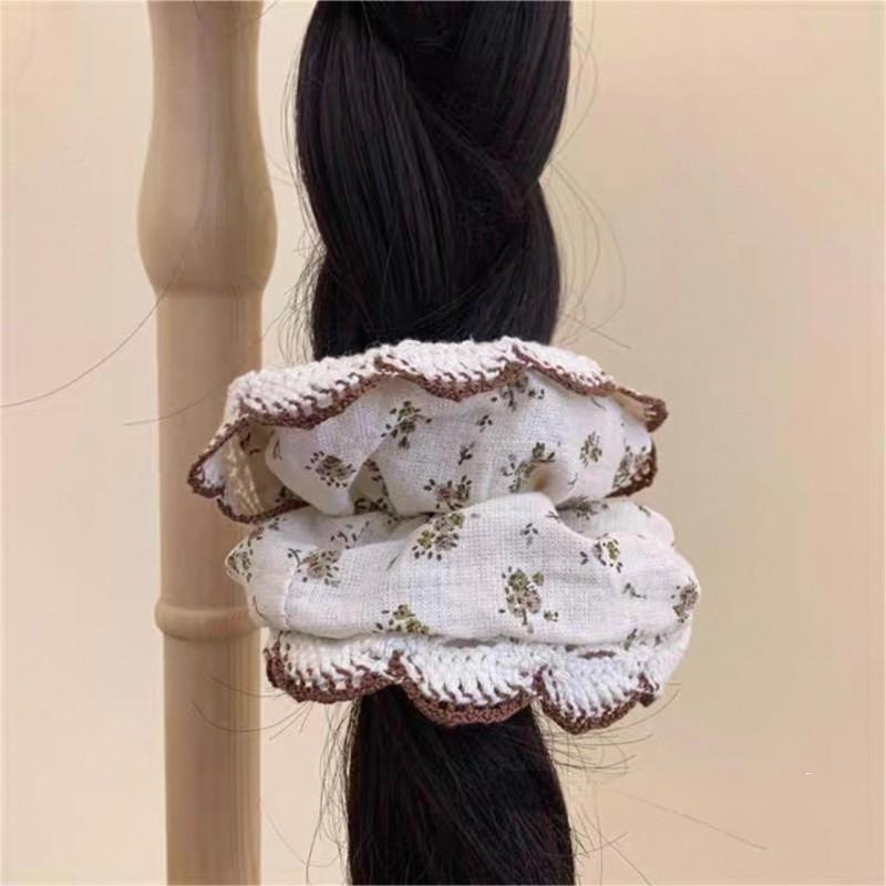 Forest Retro Floral Lace Large Intestine Hairband Hair Accessories For Women