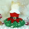 Pet Outfit Cute Santa Claus Dog Skirt Soft Warm Cats Christmas Dress Breathable Dog Winter Clothes Xmas