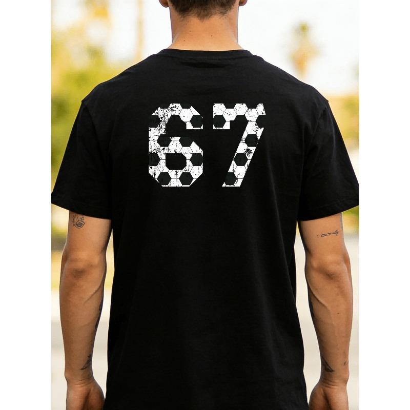 Europäische Größen Herren Vintage Fußballtrikot T-Shirt - Retro Fußballhemd , Lockerer Schnitt Rundhalsausschnitt Kurzarm Geeignet für das Training
