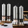 Ensemble de Moulin Électrique en Acier Inoxydable pour Sel et Poivre Broyeur Automatique d'Herbes et d'Épices Grossesse Réglable Cadeaux Gadget de Cuisine