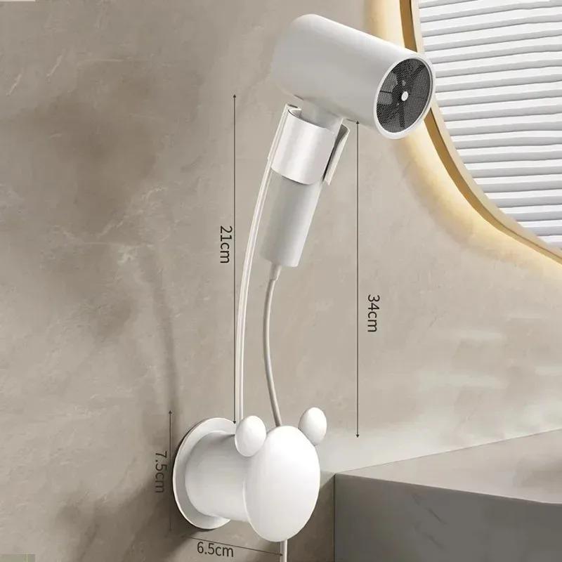 No Need To Punch Holes No Need To Hold Hair Dryer Holder Adjustable Wall Hanging Free Of Hands Multi-Fit Air Duct Storage Rack
