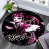 Draculaura Black Pattern Round rug,Carpet Rug for Living Room Bedroom Playroom ,Non-slip Floor Mat,Holiday Gifts and Birthday Gifts.