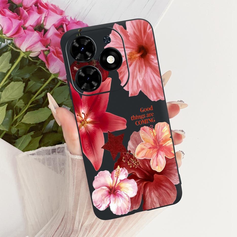 For Tecno Spark Go 2024 Case BG6 Beautiful Butterfly Tree Painted Cover Soft TPU Phone Case For Tecno Spark Go 2024 Fundas Coque