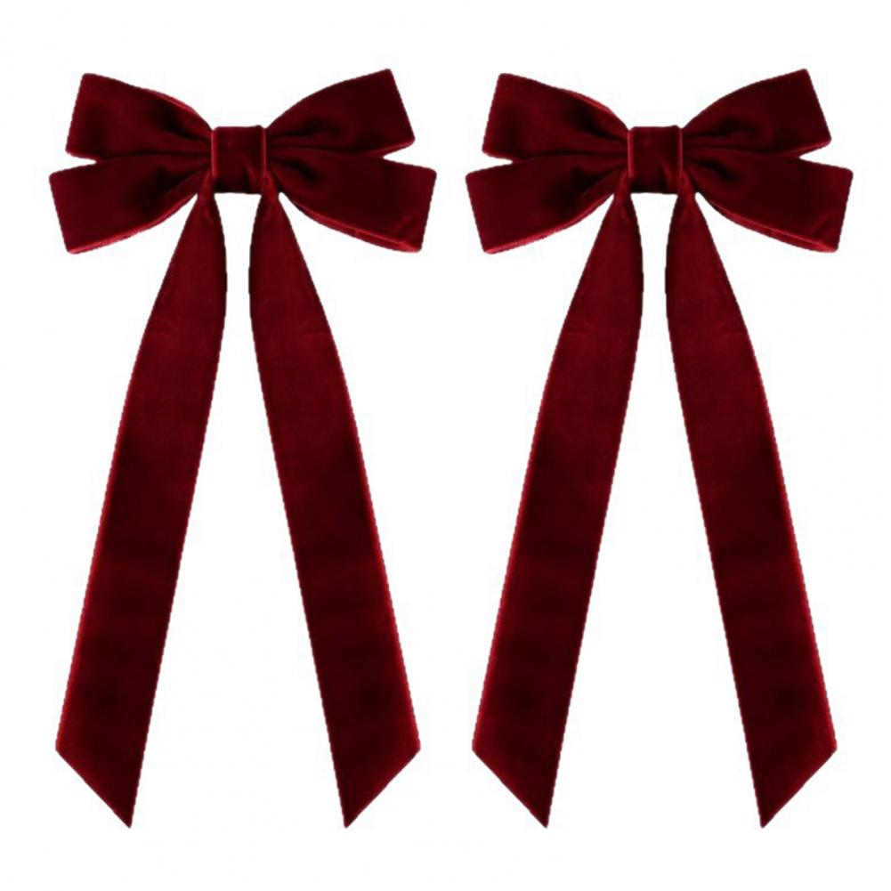 Partyzubehör Weihnachtsschmuck Elegante Samt-Weihnachtsschleifen für Baum Stühle Festliche Feiertagsdekorationen für Zuhause Party