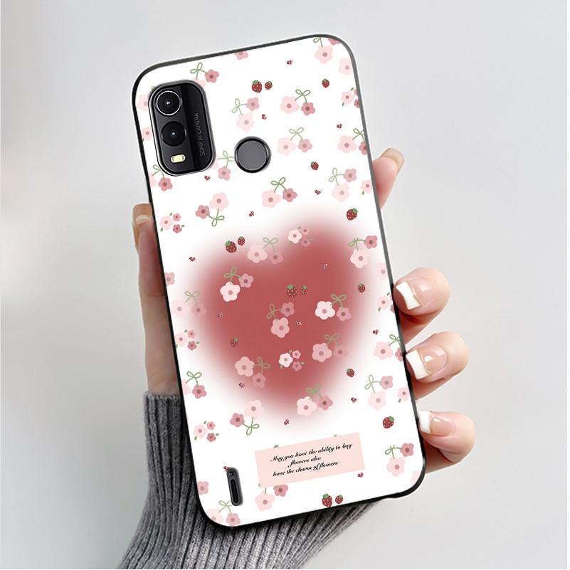 For Nokia G11+ G11 G21 Case Couple Fashion Butterfly Flowers Black Soft Silicone TPU Phone Casing For Nokia G11 Plus Back Cover