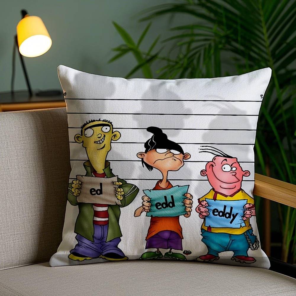 E-Ed Edd N Eddy Kissenbezug Zuhause Wohnheim Stuhllehne Kurzer Plüsch Doppelseitiger Druck Büro Nickerchen Kissenbezug