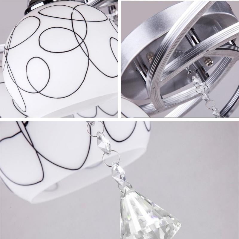 1PCS European-style Crystal Chandelier Modern Simple Aluminum Alloy Bedroom Lamp Living Room Balcony Kitchen Bathroom Restaurant Ceiling Lamp