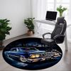 1pc Classic Car Print Chair Carpet for Office Machine Washable Rug for Office, Good Gift for Family or Friends Yy251225250