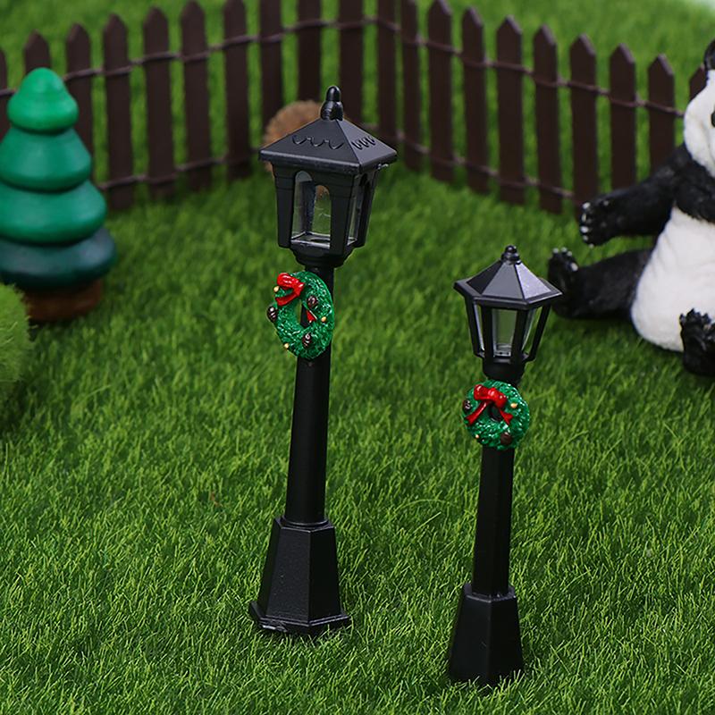 1/12 Dollhouse Mini Street Light Models Dollhouse Christmas Street Lamp Ornament Dolls House Micro Fairy Garden Decoration