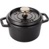 Staub Cocotte Round Black Small Hand Cast Enamel Pot IH Compatible Japanese La Cocotte Round "Pico 14cm" [Authorized Product] 40509-476