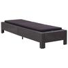 Black Poly Rattan Sun Lounger with Cushion