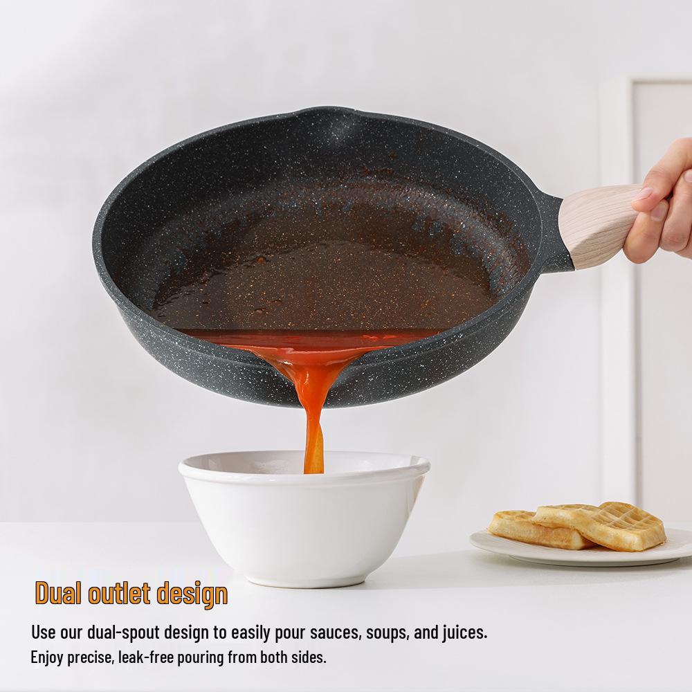 Non-Stick Flat-Bottomed Frying Pan for Steak, Omelette, Pancake, Breakfast, Stir-Fry, Gas & Induction Cookers