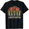 Est 1961 Limited Edition 65th Birthday Vintage 65 Year Old T Shirts Unisex Cotton Streetwear Tee Short Sleeve Unisex Loose Clothing