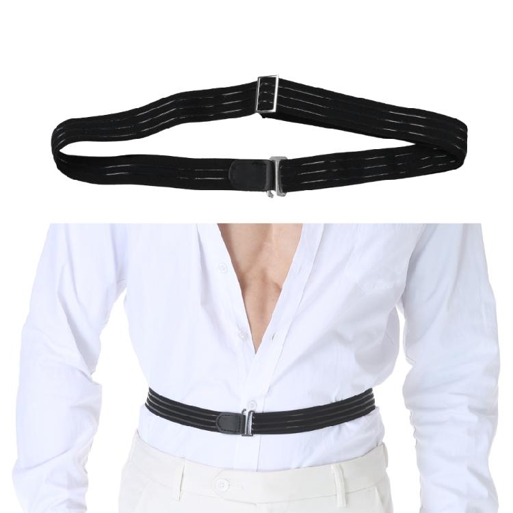 Multiuse Elastic Shirt Belt with Nonslip Designs Stretch Waist Belt Invisible for Formal Business Shirt and Daily Use