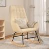 Vidaxl Rocking Armchair, Cream, Upholstered In Fabric
